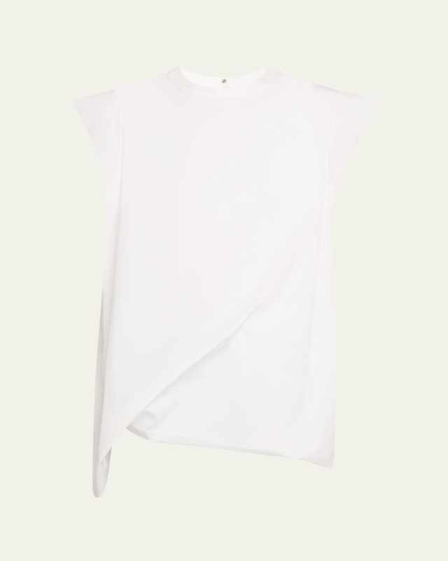 Asymmetric Cap Sleeve T-Shirt